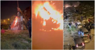 Copertina di Taranto, esplode una catasta di legno durante festeggiamenti di San Giuseppe: almeno 5 feriti, anche bambini – Video