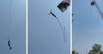 Copertina di La corda si spezza durante il salto con il bungee jumping, lui sopravvive e va su tutte le furie: “Ho rischiato la vita e mi danno 270 euro di risarcimento”