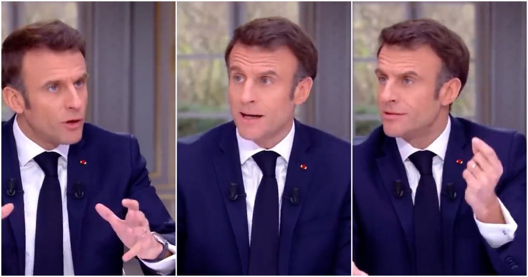 Francia, polemiche su Macron: si sfila l’orologio (da migliaia di euro) sotto al tavolo mentre parla in tv di sacrifici – Video