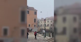 Copertina di Venezia, si tuffa in un rio dal tetto di un palazzo: il video fa il giro del web. Brugnaro: “Bisognerebbe dargli un certificato di stupidità”
