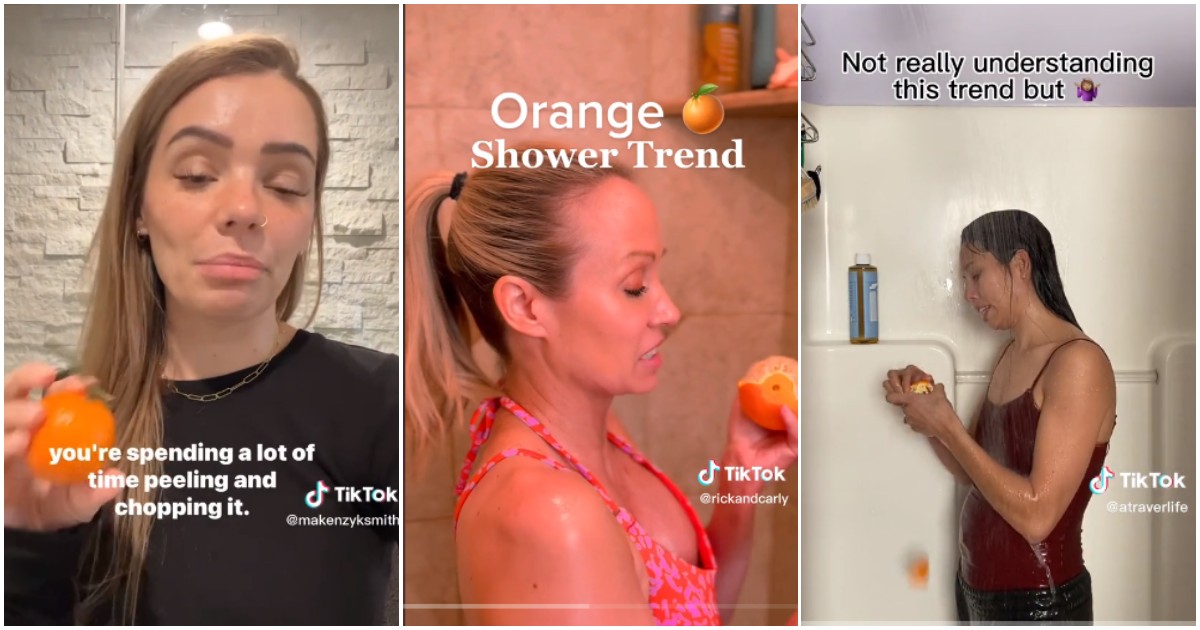 Mangiare arance sotto la doccia, il nuovo folle trend di Tiktok: “Sembra di essere nella Spa di un hotel di lusso”. L’analisi dell’esperta