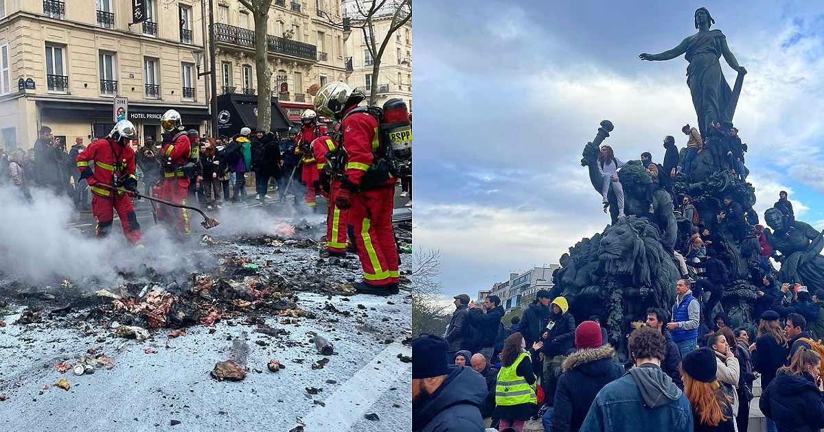 Francia, cobertura en vivo – En París, los estudiantes salen a la calle con los trabajadores: “Macron defiende a los ricos”.  Tensiones con la policía y gases lacrimógenos