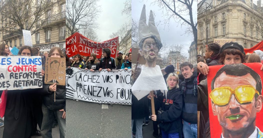 Francia, i giovani in corteo per i lavoratori e contro Macron: “Noi aspiriamo a un’altra società. Che salva il pianeta e lotta contro le disuguaglianze”