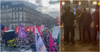 Copertina di Parigi, i video della piazza contro le violenze della polizia. Un manifestante grida “acab”: fermato e perquisito dagli agenti