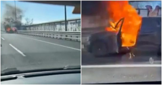 Individuato l’autore del video dell’uomo in fiamme nella sua auto: l’ha rivendicato sui social. Indagato per omissione di soccorso