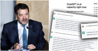 Copertina di Salvini si schiera con ChatGpt: “Decisione del Garante privacy sproporzionata. Auspico un rapido chiarimento e il ripristino dell’accesso”