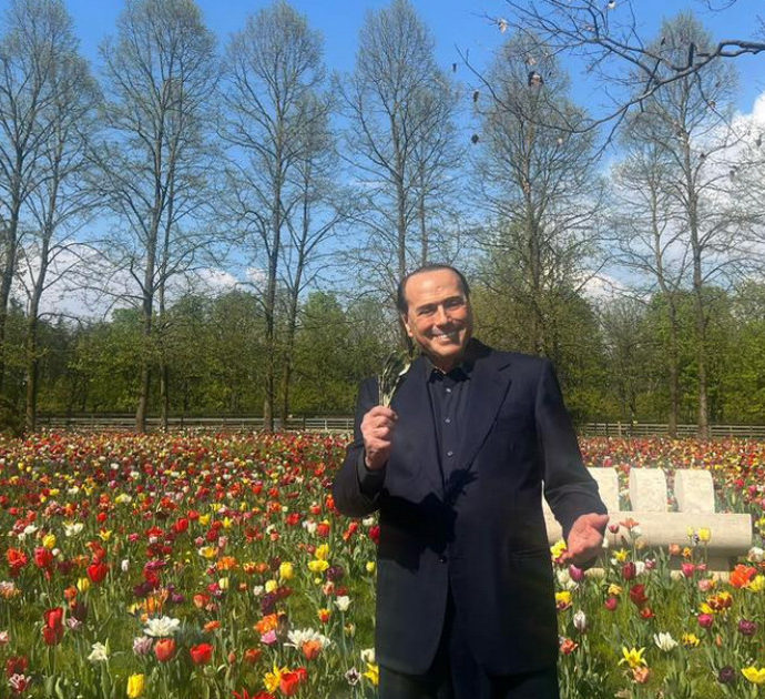 Silvio Berlusconi torna sui social: “Vi tulipano tutti. Scusate, vi saluto e vi abbraccio”