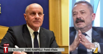 Copertina di Rampelli telefona in diretta a Tagadà: “Non si scherza sulla difesa della lingua italiana. Non mi faccio intimorire dai linciaggi mediatici”