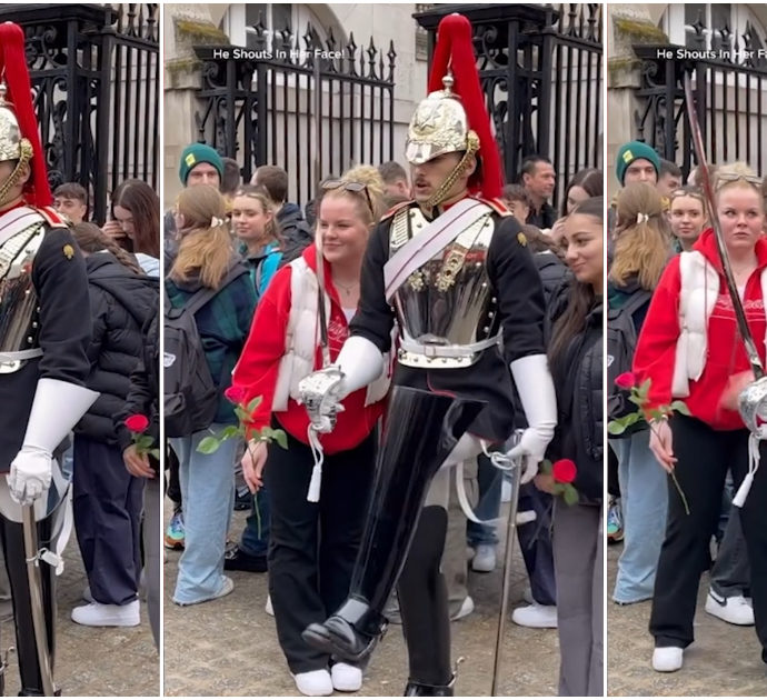 Turista si avvicina alla Guardia Reale per un selfie ma il soldato scatta e urla: “Non toccarmi”. E lei reagisce così