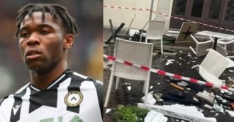 Copertina di Udine, incidente per il calciatore Udogie: perde il controllo dell’auto e si schianta contro i tavolini di un bar
