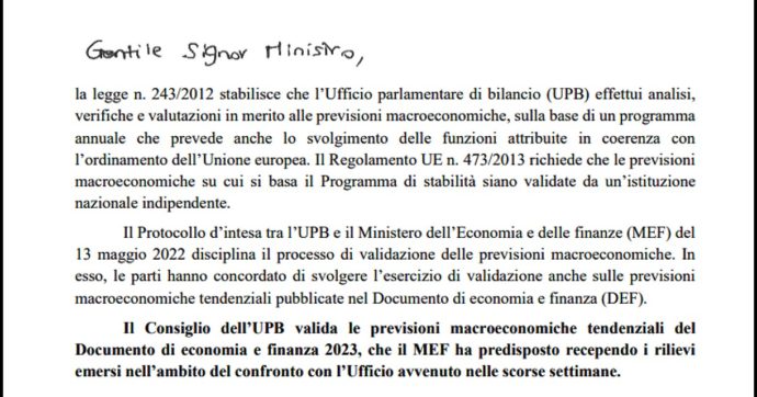 Def, il giudizio dell’Ufficio parlamentare di bilancio: previsioni appese alla “piena e tempestiva realizzazione dei progetti del Pnrr”