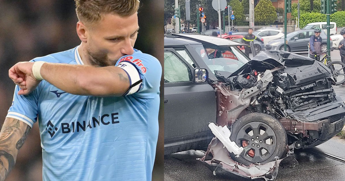 Ciro Immobile costola fratturata in un incidente stradale il suo Suv