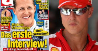 Copertina di Intervista a Michael Schumacher con l’intelligenza artificiale: la famiglia denuncia il settimanale tedesco Die Aktuelle