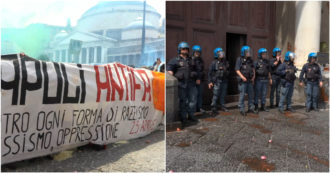 Copertina di 25 aprile, corteo antifascista a Napoli: lancio di uova e pomodori contro la Prefettura, contestazioni alla Cgil – Video
