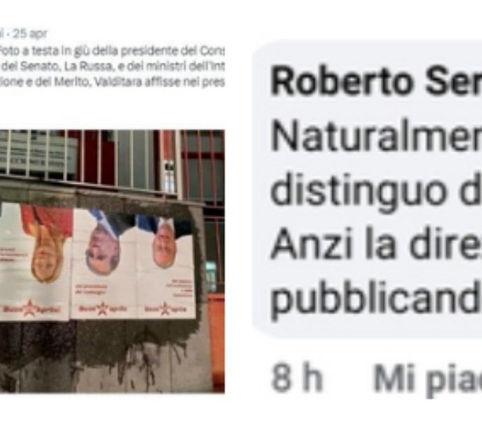 Caos in Rai, Radio1 dà la notizia della foto choc con Meloni e La Russa a testa in giù. E il direttore delle RadioRai attacca Andrea Vianello: “Amplifica la violenza”