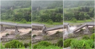 Copertina di Calabria, crolla viadotto nel Cosentino dopo le forti piogge: il video del cedimento. Occhiuto: “Evitata tragedia”
