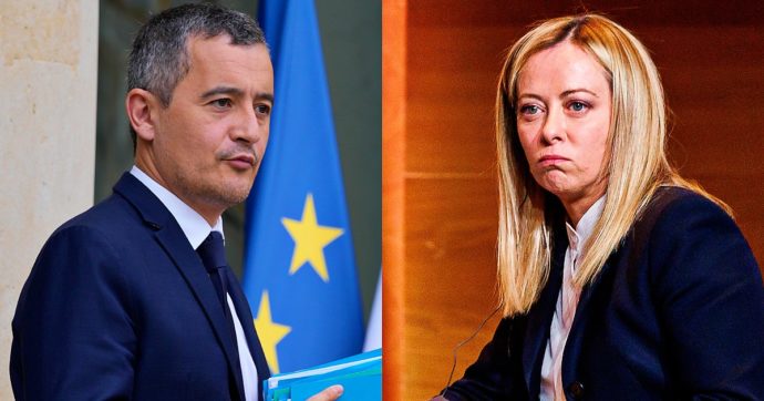 Francia, il ministro Darmanin attacca Meloni sui migranti, Tajani annulla la visita a Parigi. Pd e M5s: “No ingerenze, all’opposizione pensiamo noi”
