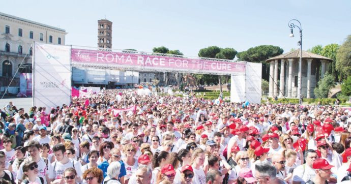 Copertina di Race for the cure, inaugurato villaggio salute. Il 7 c’è la corsa