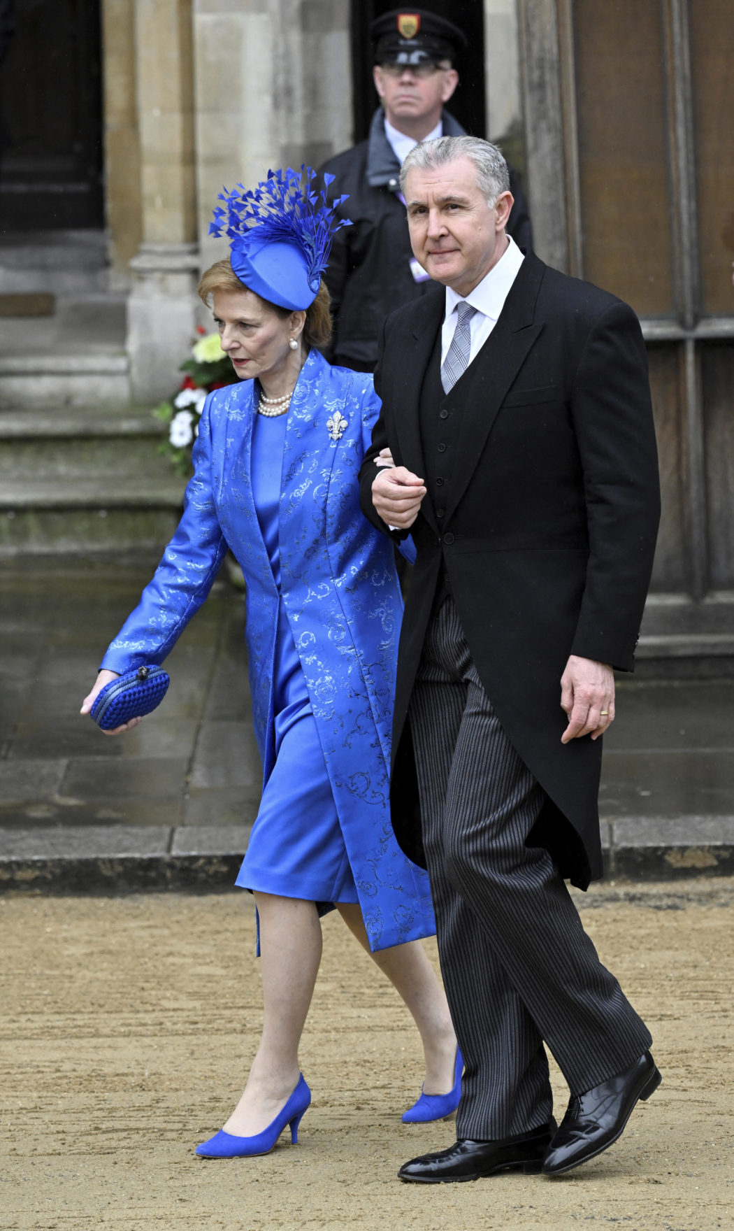 Prince Radu of Romania and Margareta of Romania arrive to attend Britain’s King Charles III and Camilla, the Queen Consort, coronation ceremony at Westminster Abbey, London, Saturday, May 6, 2023. (Toby Melville, Pool via AP)