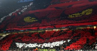 Copertina di Milan-Inter, la coreografia rossonera e la prodezza di Dzeko – Le più belle immagini del derby di Champions