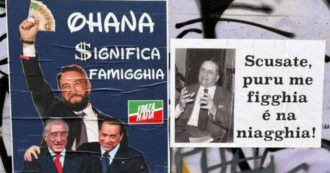 Copertina di A Palermo manifesti contro Cancelleri e Chinnici: “Forza Italia ha messo il profumo senza fare la doccia”