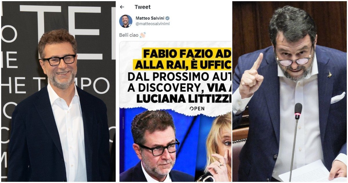 Salvini esulta per l’addio di Fazio alla Rai: “Belli ciao”. Polemica dall’opposizione: “Un ministro non può parlare così”