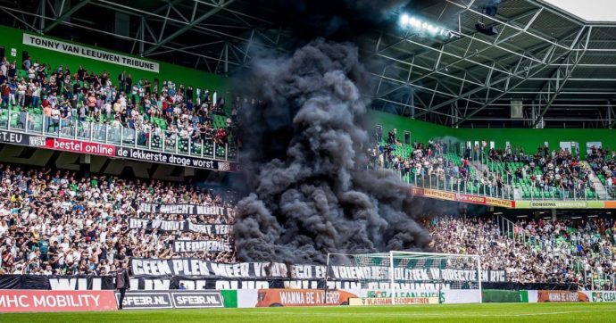 Nubi di fumo e invasioni di campo: Groningen-Ajax sospesa per le proteste. Ancora caos in Olanda