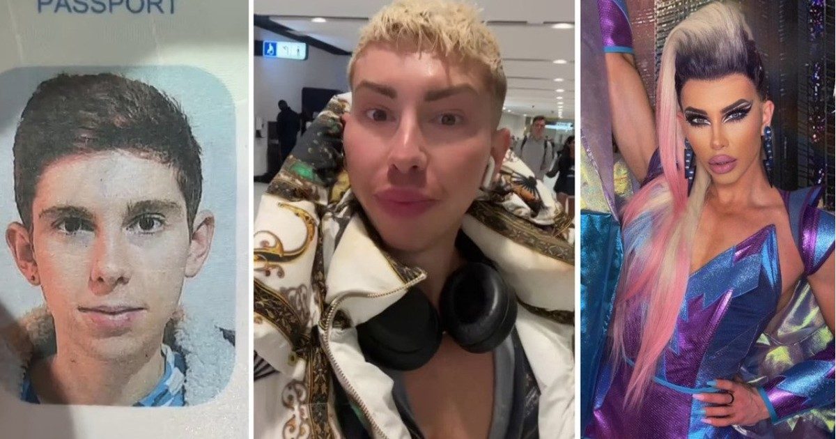 Irriconoscibile per i troppi “ritocchini”, la drag queen Tomi Grainger bloccata in aeroporto: “Scambiato per un criminale, un incubo”