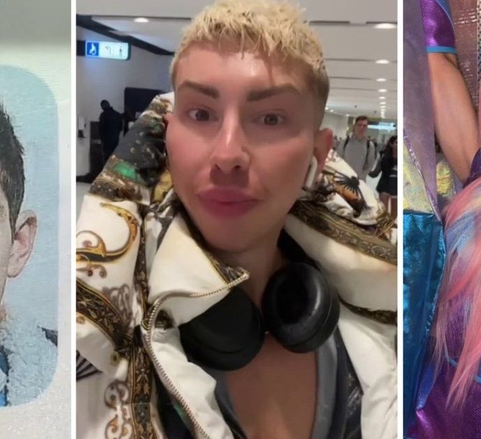 Irriconoscibile per i troppi “ritocchini”, la drag queen Tomi Grainger bloccata in aeroporto: “Scambiato per un criminale, un incubo”