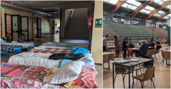 Alluvione Emilia-Romagna, tra gli sfollati nel palasport di Budrio: “Quando tutto sarà finito ci trasferiremo, vogliamo una vita serena”