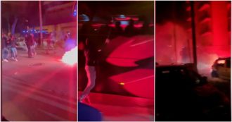 Copertina di Gli ultras del Foggia assaltano il pullman della squadra con spranghe e fumogeni dopo la sconfitta contro il Cerignola – Video