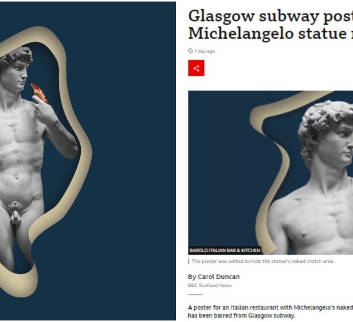 “È nudo”: che scandalo il David! Per la metro di Glasgow si ripete la farsa sul capolavoro di Michelangelo (con ennesima censura)