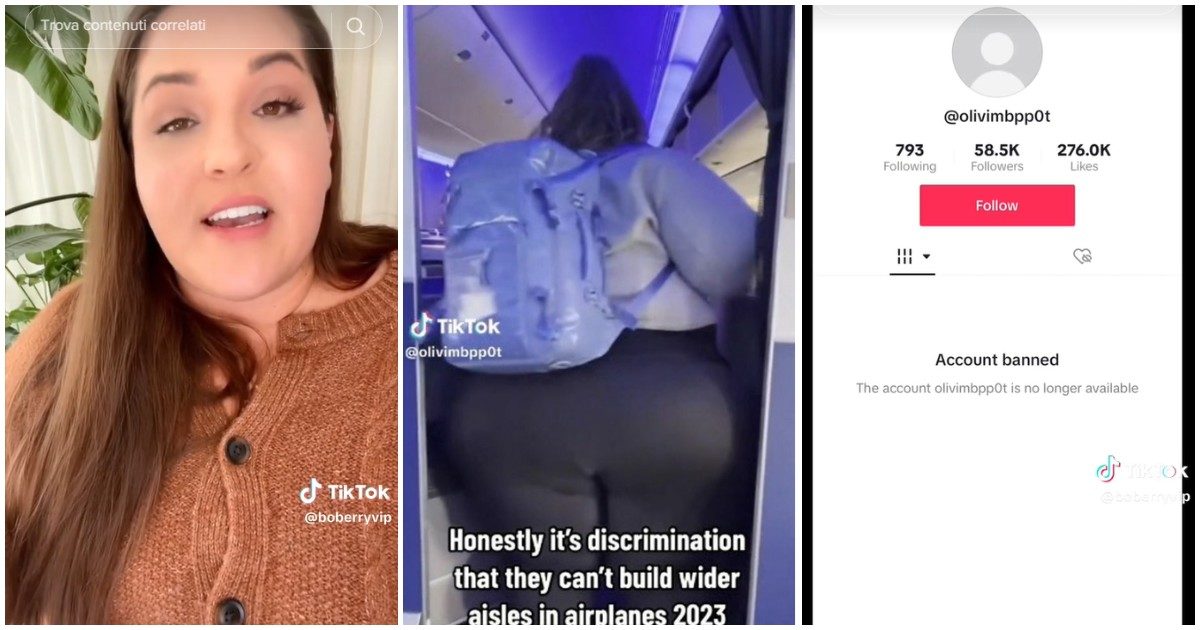 “Corridoi dell’aereo piccoli, è discriminazione”: il video-denuncia della tiktoker curvy è virale. Ma è fake: ‘rubato’ a un’altra influencer e ‘modificato’