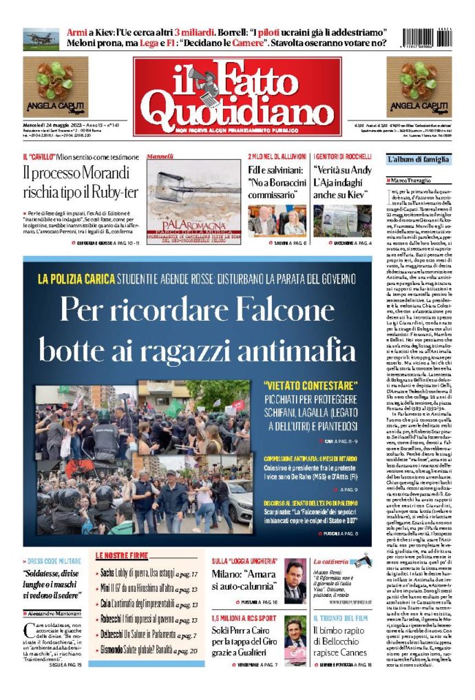 Copertina di mercoledì 24 Maggio 2023