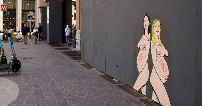 Milano, i murales con Falcone e Schlein-Meloni rimossi su richiesta della Digos per la visita di Mattarella