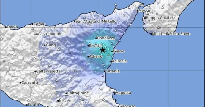 Catania, terremoto di magnitudo 4.0 alle pendici dell’Etna: l’epicentro vicino a Milo