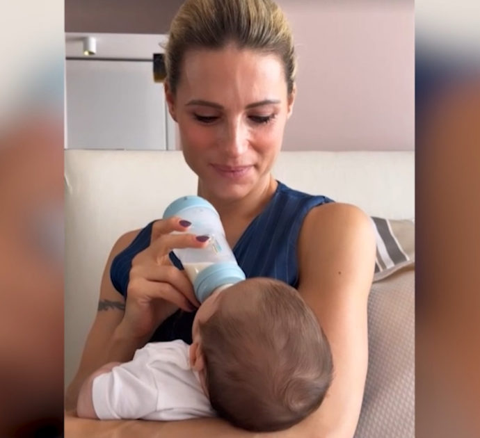 Michelle Hunziker allatta il piccolo Cesare e scoppia in lacrime: “Ogni volta che lo guardo piango” – Video
