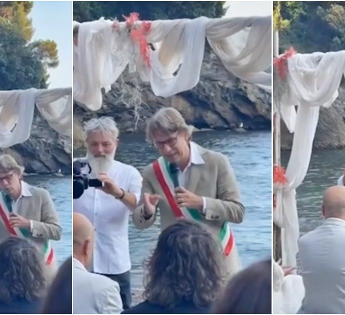 Doppie nozze per Alessandro Sallusti e Patrizia Groppelli: sposati prima da Beppe Sala, poi da Nicola Porro – VIDEO