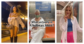 Copertina di Indossare una camicia larga per sentirsi più al sicuro sui mezzi pubblici: la nuova tendenza di TikTok si chiama ‘Subway Shirt’