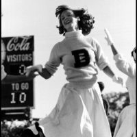 USA. Mississippi. Gulfport. 1954. Cheerleader.Images for use only in connection with direct publicity for the exhibition “Vintages” by Elliott Erwitt, presented at Villa Bassi Rathgeb, Abano Terme, Italy from 27 January to 11 June 2023. These images are for one time non-exclusive use only and must not be electronically stored in any media asset retrieval database•         Up to 3 Magnum images can be used without licence fees for online or inside print use only. Please contact Magnum to use on any front covers.•         Images must be credited and captioned as outlined by Magnum Photos•         Images must not be reproduced online at more than 1000 pixels without permission from Magnum Photos•         Images must not be overlaid with text, cropped or altered in any way without permission from Magnum Photos.