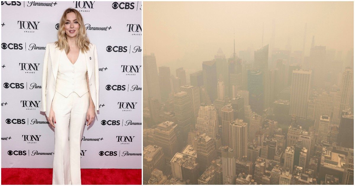 New York invasa dal fumo arancione degli incendi in Canada, Jodie Comer ha un malore e interrompe l’esibizione sul palco di Broadway