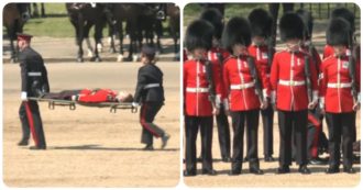 Copertina di I soldati svengono per il caldo durante le prove della parata. Il principe William si congratula con loro: “Condizioni difficili, ottimo lavoro”