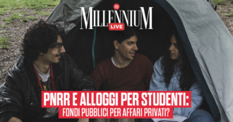 Copertina di Pnrr e alloggi per studenti: fondi pubblici per affari privati? La diretta di Millennium Live con Alice Facchini e Simone Agutoli