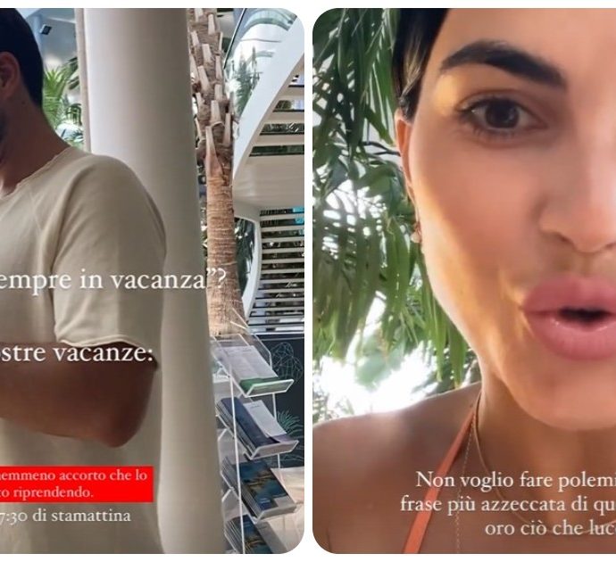 “È vero, siamo in un resort incredibile ma se fossero vacanze staremmo proprio male, sempre col cellurare in mano “: l’ex tronista-influencer di Uomini e Donne risponde alle critiche