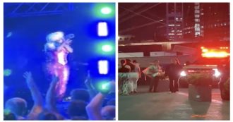 Copertina di Bebe Rexha, un uomo le lancia un telefono in faccia durante il concerto: ricoverata in ospedale – VIDEO