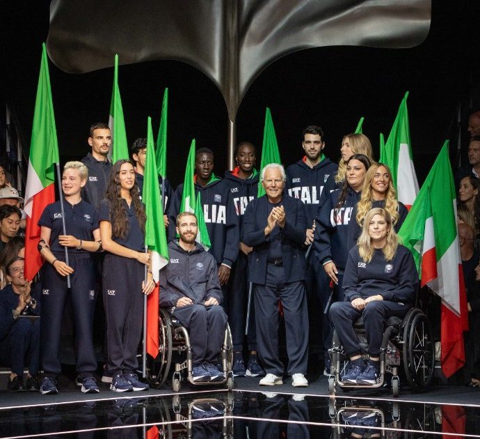 Milano Fashion Week, Giorgio Armani svela le divise degli azzurri ai Giochi Olimpici e Paralimpici di Parigi 2024