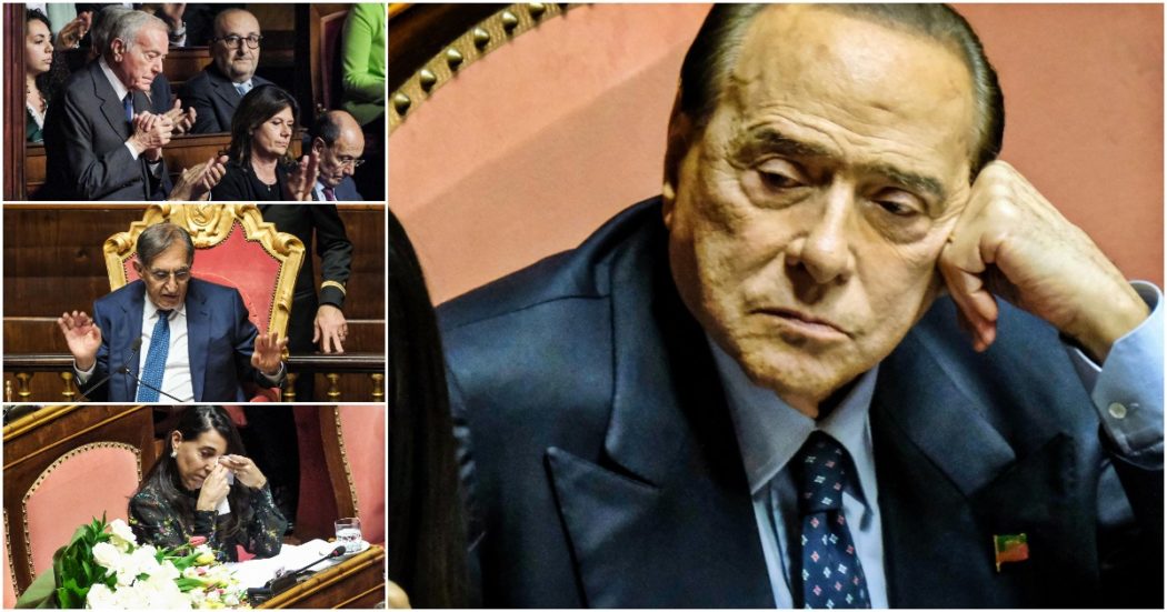 Berlusconi, beatificazione e bugie al Senato. Falso di La Russa: “Accuse finite nel nulla”. La destra: “Da lui mai parole d’odio”. Ecco i suoi insulti