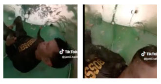 Copertina di Rimane intrappolato nell’acquascivolo: gli attimi di paura in un video da 45 milioni di views