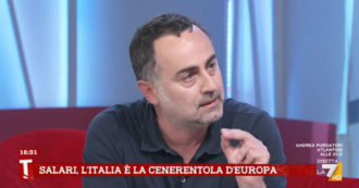 Copertina di De Palma (Fiom): “Vi sembra normale che in Italia un lavoratore metalmeccanico paghi più tasse di uno che gioca in borsa?”. Su La7