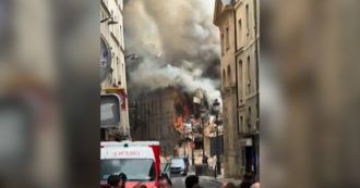 Copertina di Esplosione con maxi-incendio in centro a Parigi: crolla un palazzo nel V arrondissement. Le prime immagini – Video